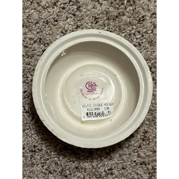 Celtic Candle Holder CRE  Claddagh Ring Irish Porcelain Galway Ireland - Picture 3 of 8